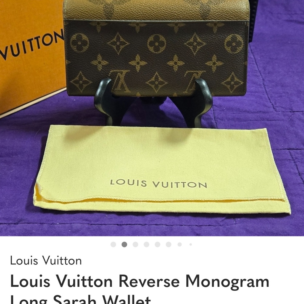 Louis Vuitton Reverse Monogram Long Sarah Wallet - Picture 12 of 13